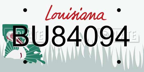 BU84094 Louisiana License Plate