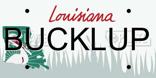 BUCKLUP Louisiana License Plate