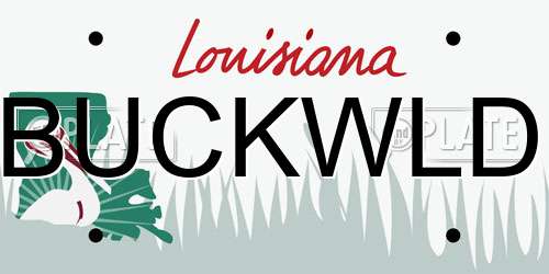 BUCKWLD Louisiana License Plate