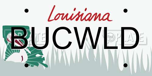 BUCWLD Louisiana License Plate