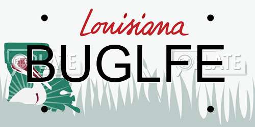 BUGLFE Louisiana License Plate