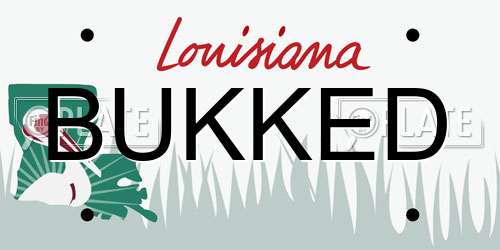 BUKKED Louisiana License Plate