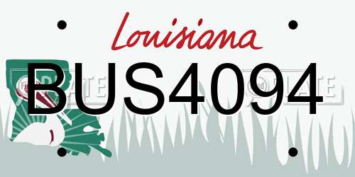 BUS4094 Louisiana License Plate
