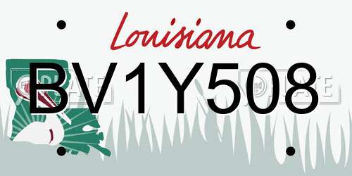 BV1Y508 Louisiana License Plate