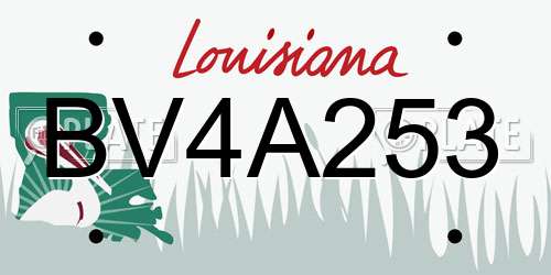 BV4A253 Louisiana License Plate