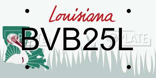 BVB25L Louisiana License Plate