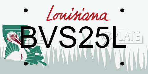 BVS25L Louisiana License Plate