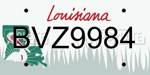 BVZ9984 Louisiana License Plate