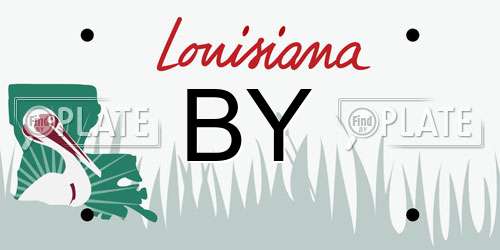 BY Louisiana License Plate