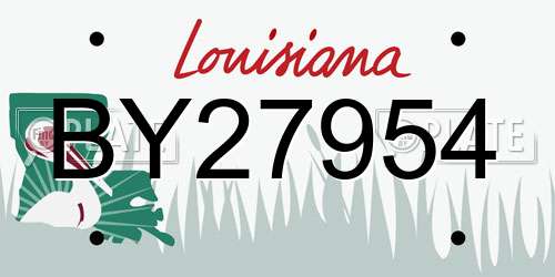 BY27954 Louisiana License Plate