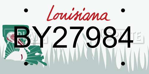 BY27984 Louisiana License Plate
