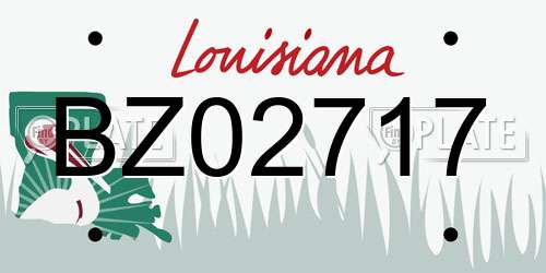 BZ02717 Louisiana License Plate