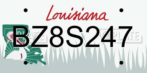 BZ8S247 Louisiana License Plate