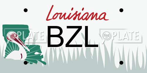 BZL Louisiana License Plate