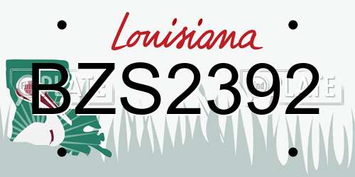 BZS2392 Louisiana License Plate