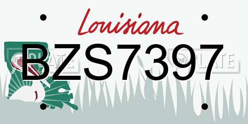 BZS7397 Louisiana License Plate