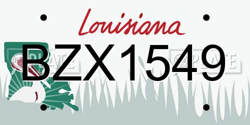 BZX1549 Louisiana License Plate