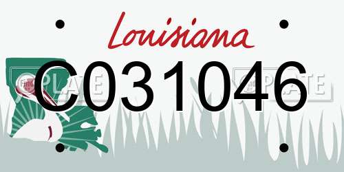 C031046 Louisiana License Plate