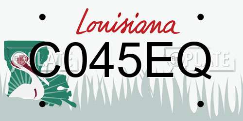 C045EQ Louisiana License Plate