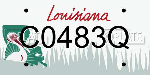 C0483Q Louisiana License Plate
