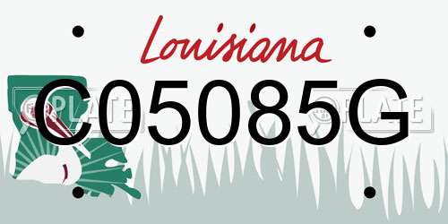 C05085G Louisiana License Plate