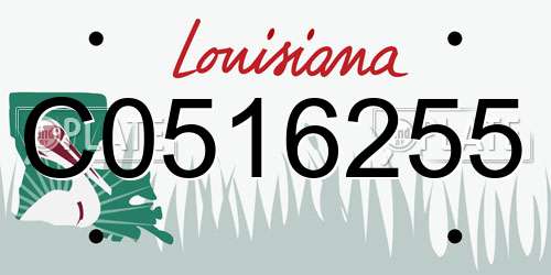 C0516255 Louisiana License Plate