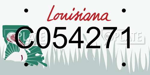 C054271 Louisiana License Plate