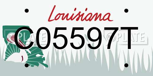 C05597T Louisiana License Plate
