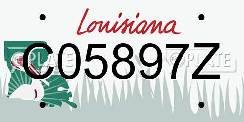 C05897Z Louisiana License Plate