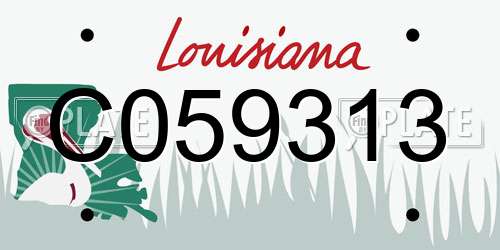 C059313 Louisiana License Plate