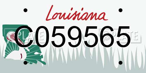 C059565 Louisiana License Plate