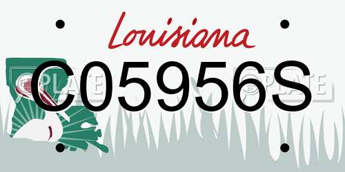 C05956S Louisiana License Plate