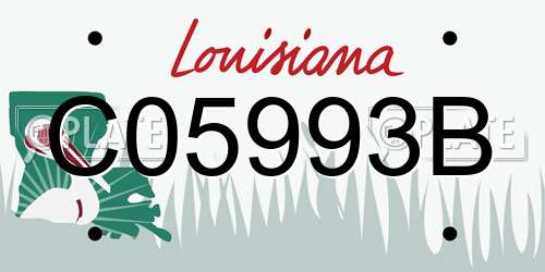 C05993B Louisiana License Plate