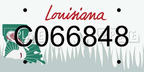 C066848 Louisiana License Plate