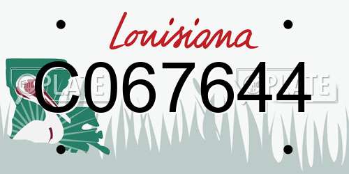 C067644 Louisiana License Plate