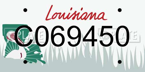 C069450 Louisiana License Plate