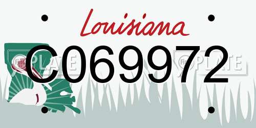 C069972 Louisiana License Plate