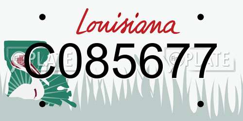 C085677 Louisiana License Plate