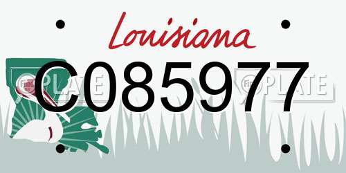 C085977 Louisiana License Plate