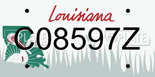 C08597Z Louisiana License Plate