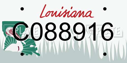 C088916 Louisiana License Plate