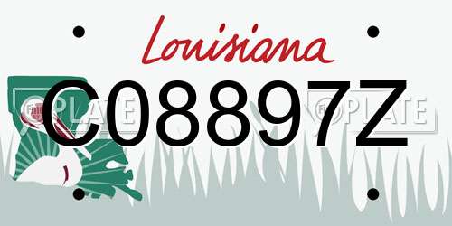 C08897Z Louisiana License Plate