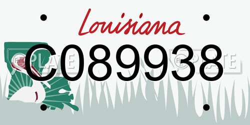 C089938 Louisiana License Plate