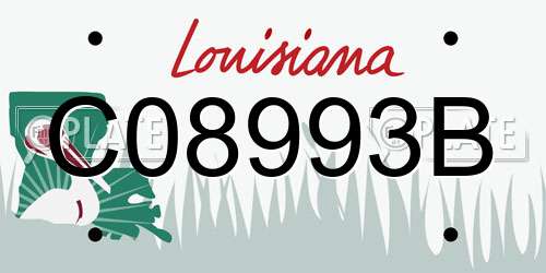 C08993B Louisiana License Plate