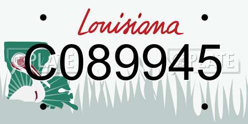 C089945 Louisiana License Plate