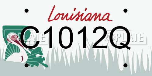 C1012Q Louisiana License Plate
