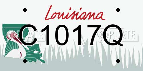 C1017Q Louisiana License Plate