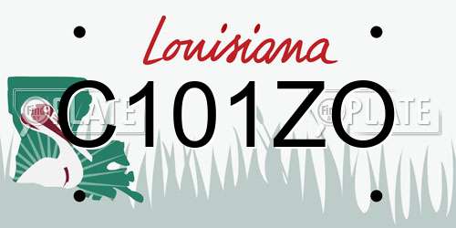 C101ZO Louisiana License Plate