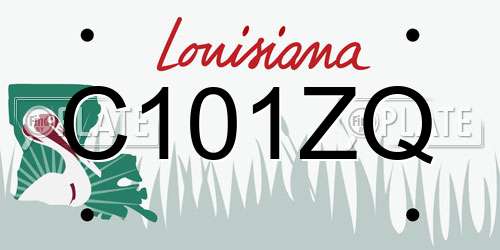 C101ZQ Louisiana License Plate