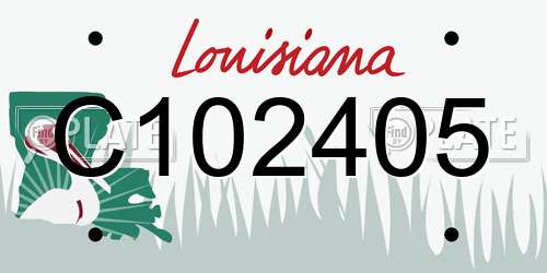 C102405 Louisiana License Plate
